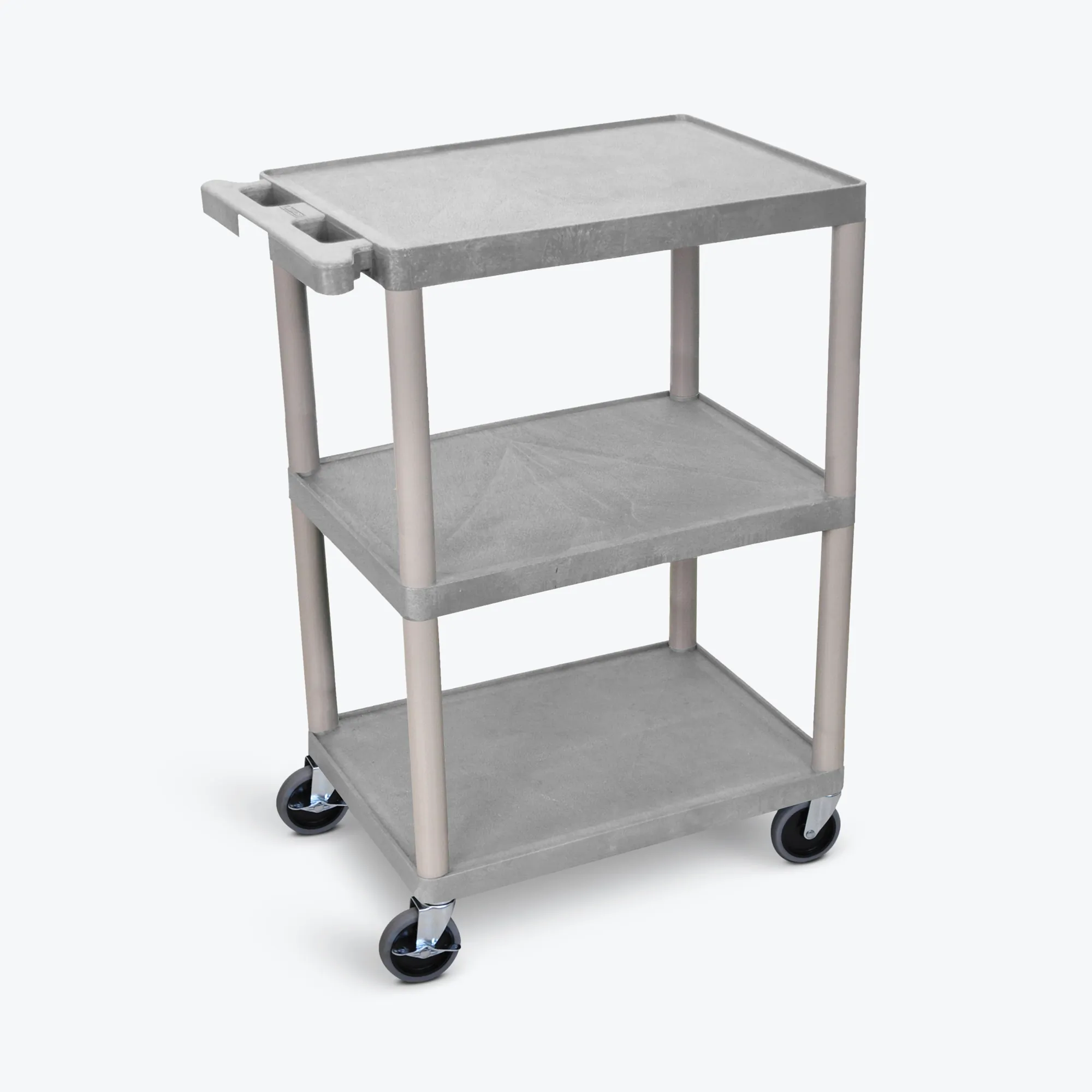 Luxor HE34-G 3 Shelf Utility Cart Gray