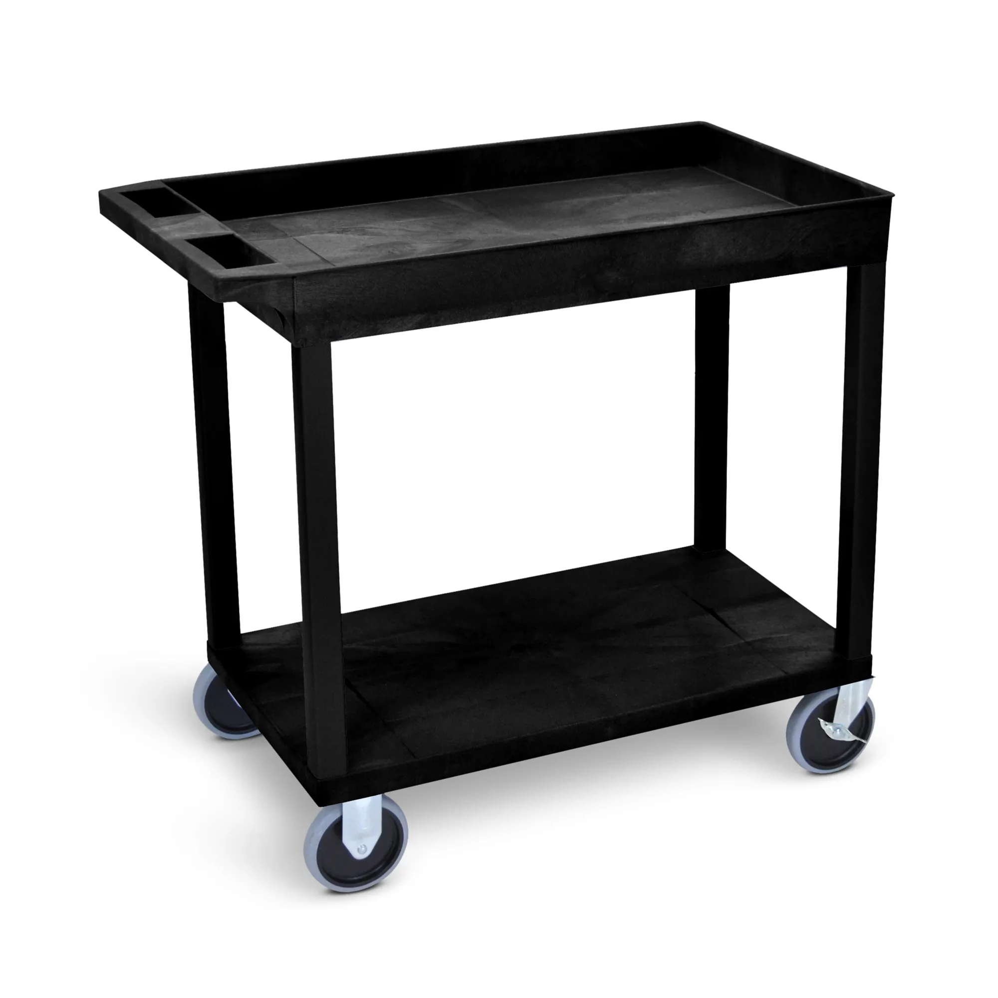 Luxor EC12HD-B Black Ec12hd 18x32 Cart 1 Tub With 1 Flat Shelf