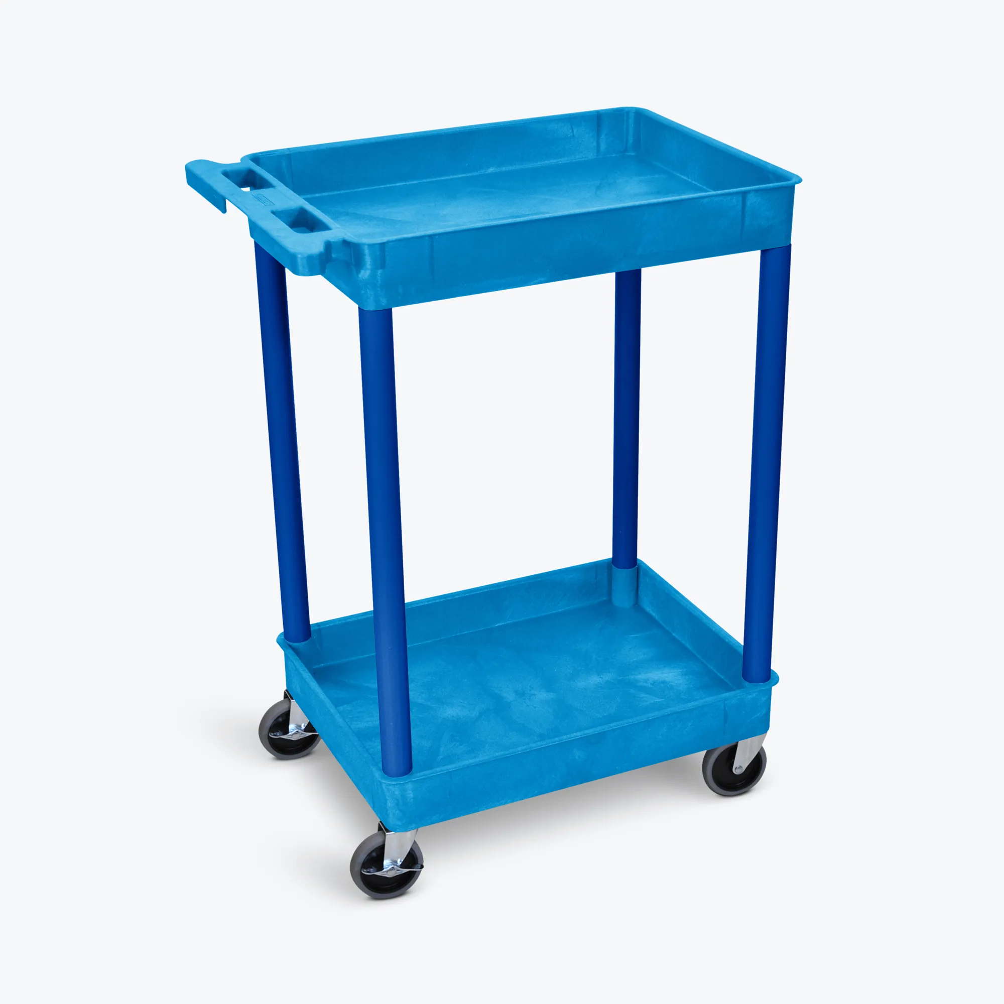 Luxor BUSTC11BU Blue 2 Shelf Tub Cart