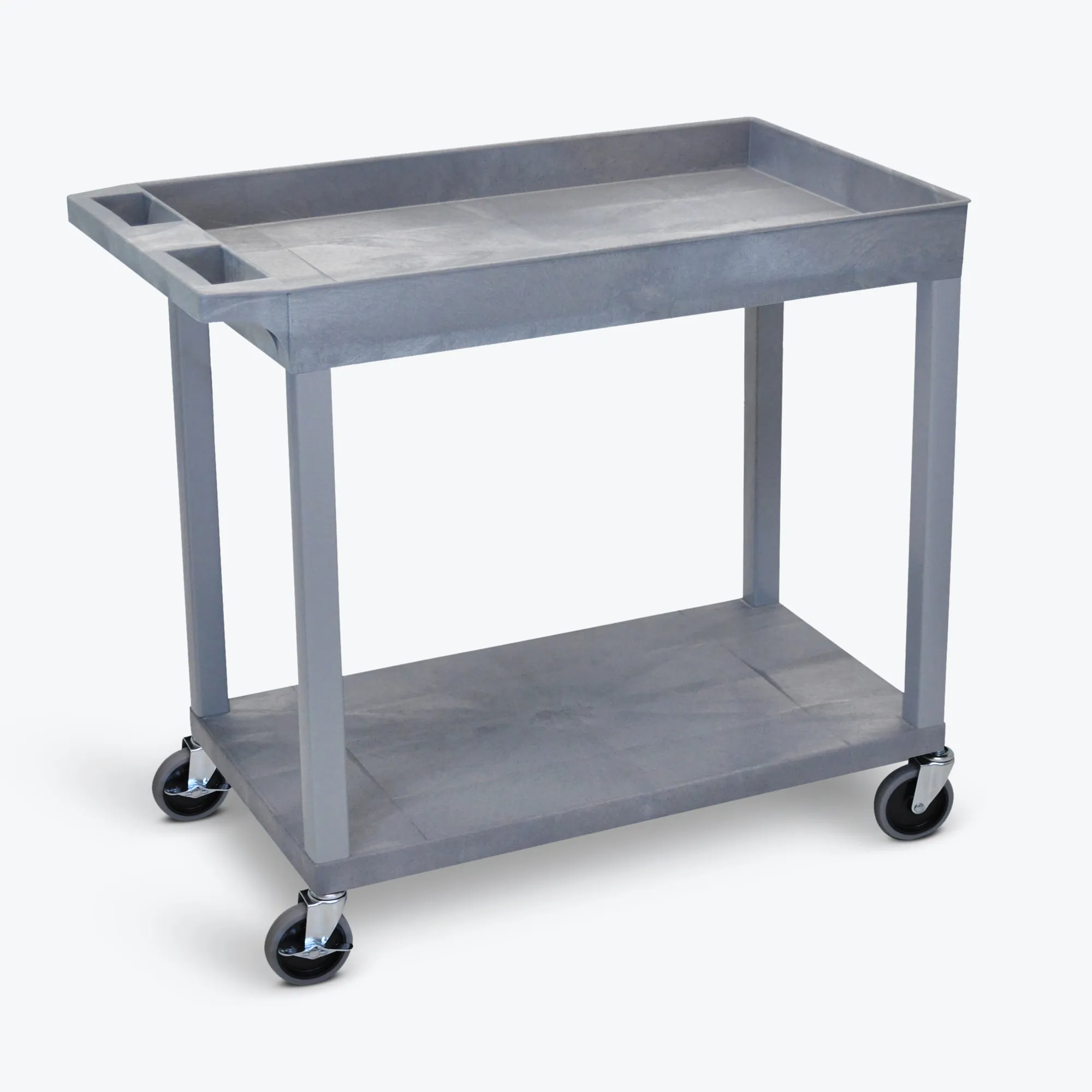 Luxor EC12-G Gray Ec12 18x32 Cart 1 Tub 1 Flat Shelf