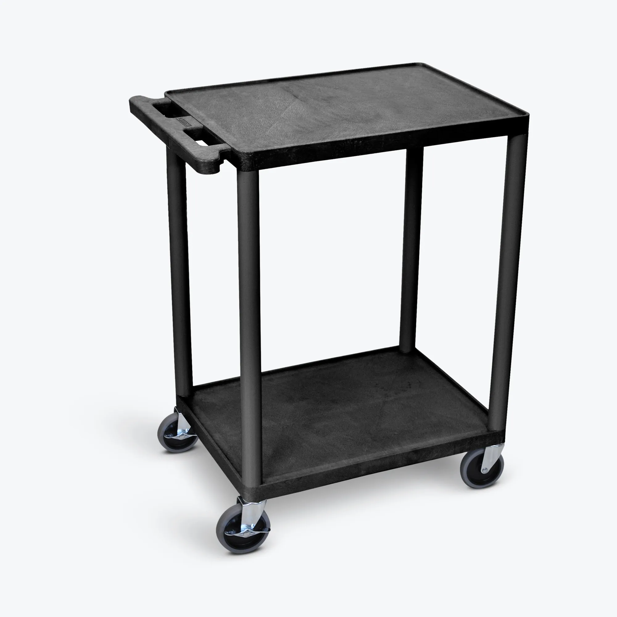 Luxor HE32-B 2 Shelf Utility Cart Black