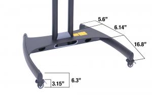 Luxor FP1000 Adjustable Height Rolling Tv Stand