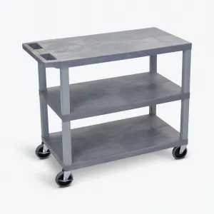 Luxor EC222-G Gray Ec222-g 18x32 Cart 3 Flat Shelves