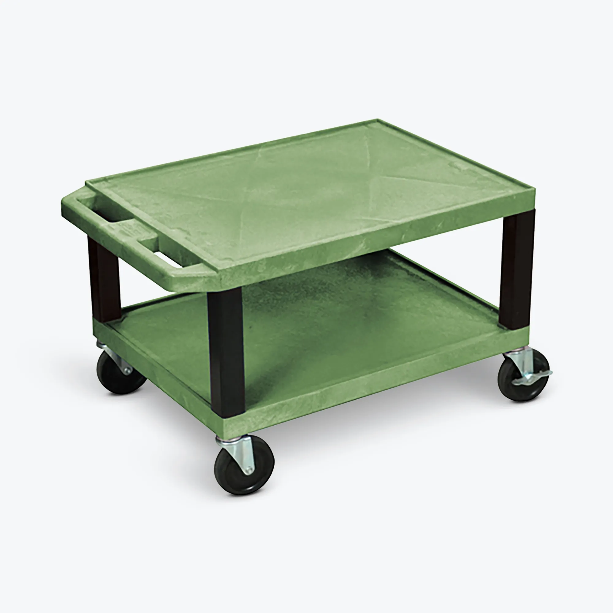 Luxor WT16GE-B Tuffy Green Two-shelf Av Cart With Electric Power