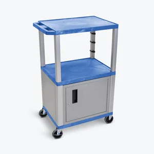 Luxor Luxor Tuffy 3-Shelf AV Cart with Cabinet & Electric