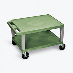 Luxor WT16GE-N Tuffy Green 2 Shelf Av Cart W Electric