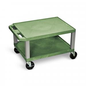 Luxor WT16GE-N Tuffy Green 2 Shelf Av Cart W Electric