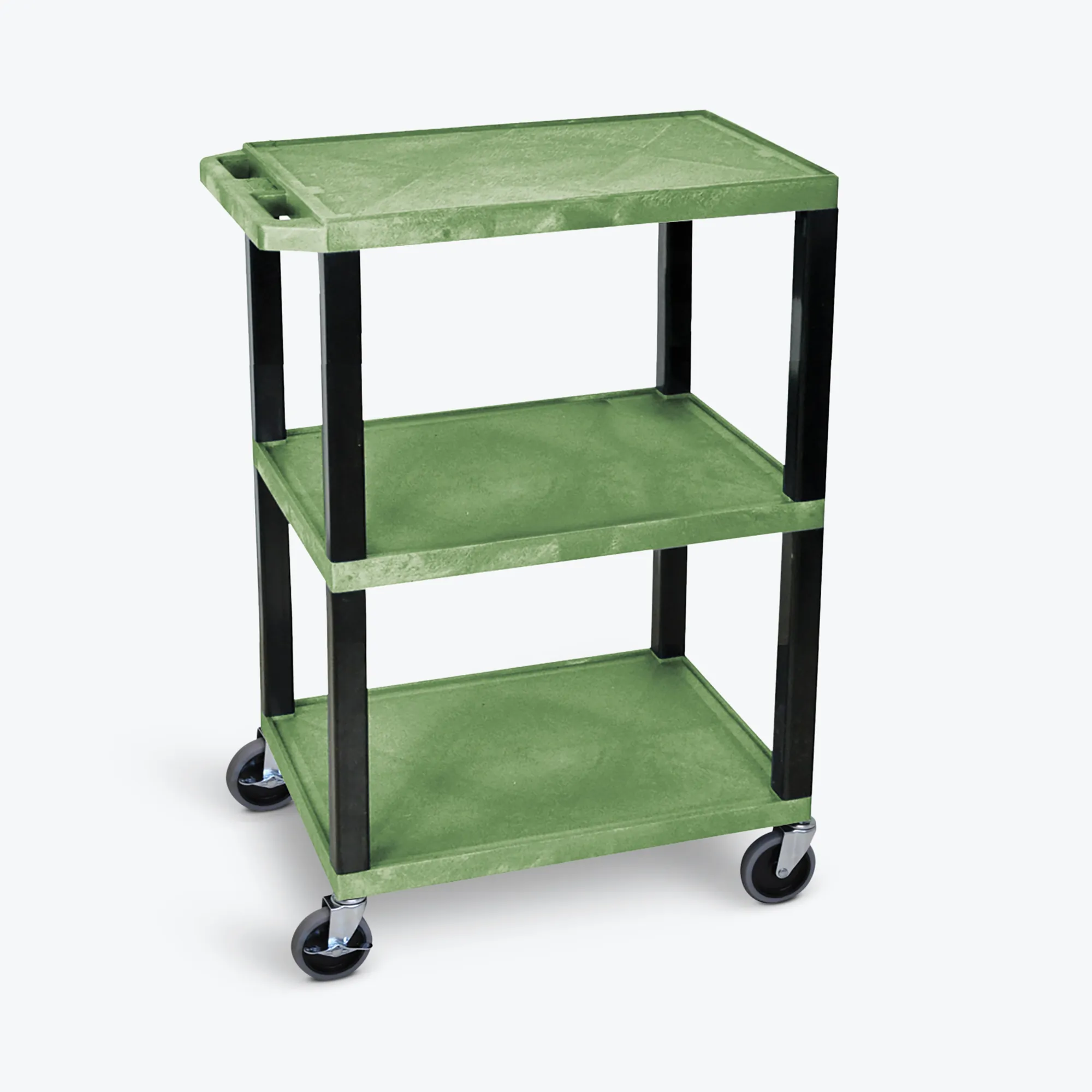 Luxor WT34GS Green 3 Shelf Specialty Utility Cart