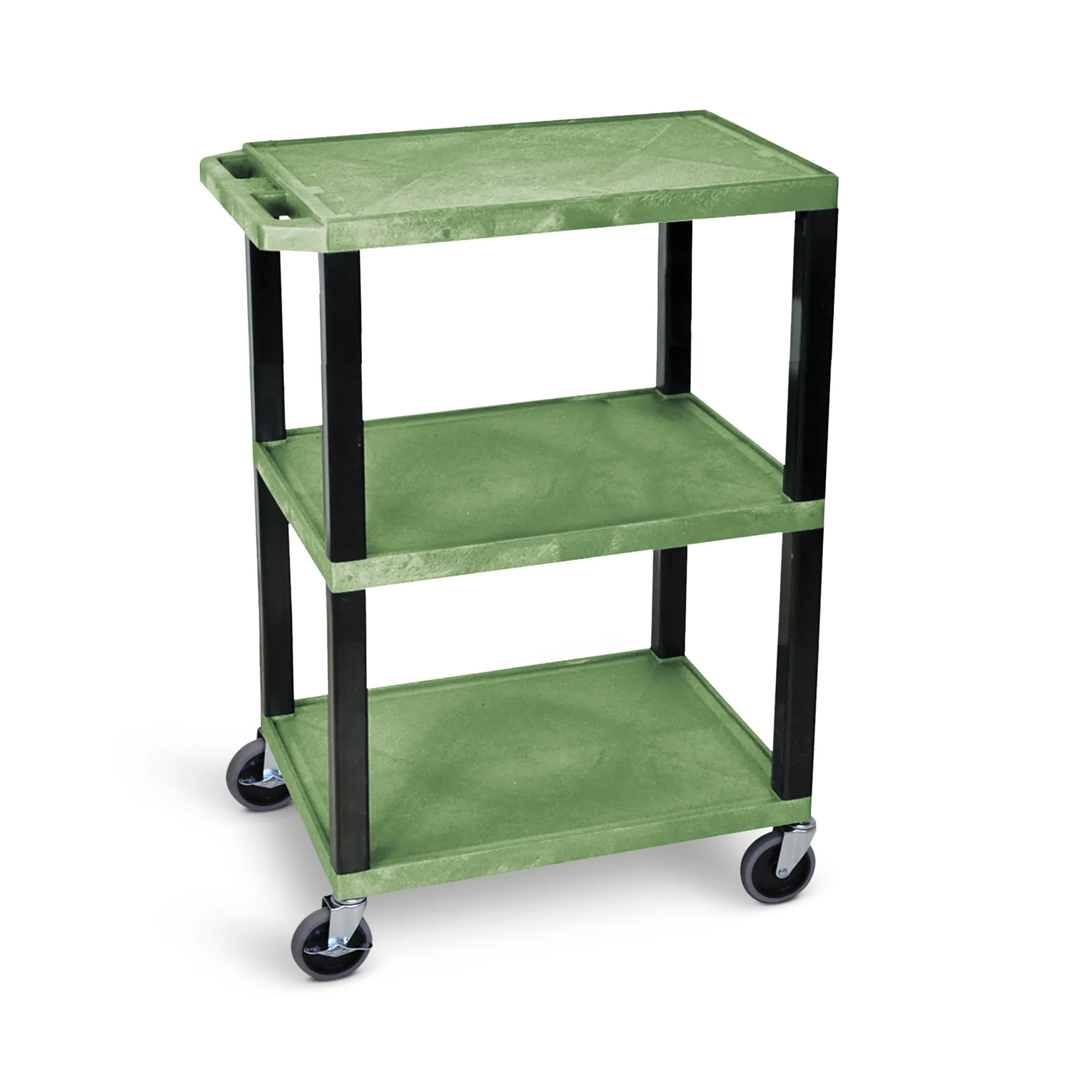 Luxor WT34GS Green 3 Shelf Specialty Utility Cart