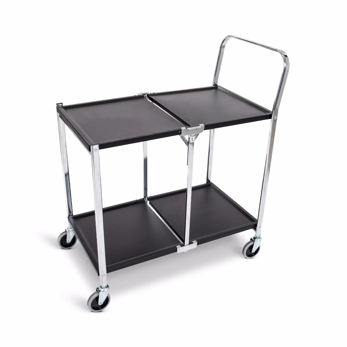 Luxor MSCC-2 2 Shelf Collapsible Metal Cart