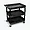 Luxor Heavy-Duty 3-Shelf Black Utility Tub Cart