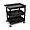 Luxor Heavy-Duty 3-Shelf Black Utility Tub Cart
