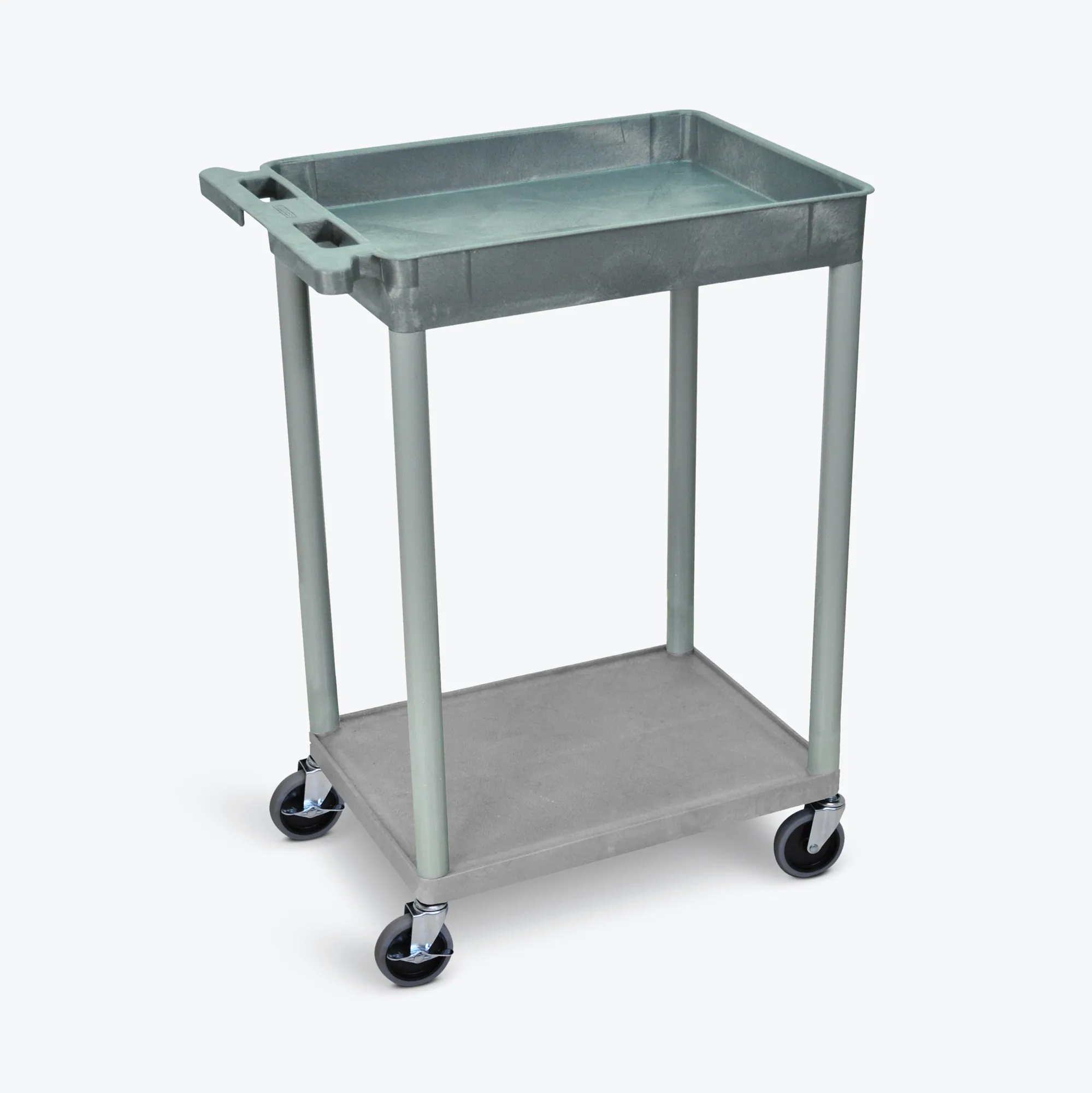 Luxor STC12-G 2 Shelf Gray Tub Cart