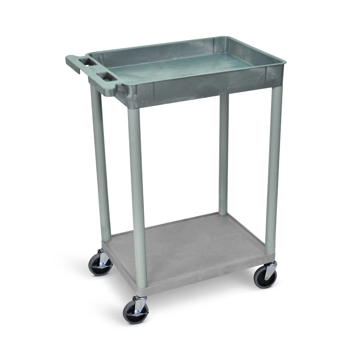 Luxor STC12-G 2 Shelf Gray Tub Cart