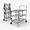 Luxor Luxor Foldable Three-Shelf Utility Cart