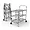 Luxor Luxor Foldable Three-Shelf Utility Cart