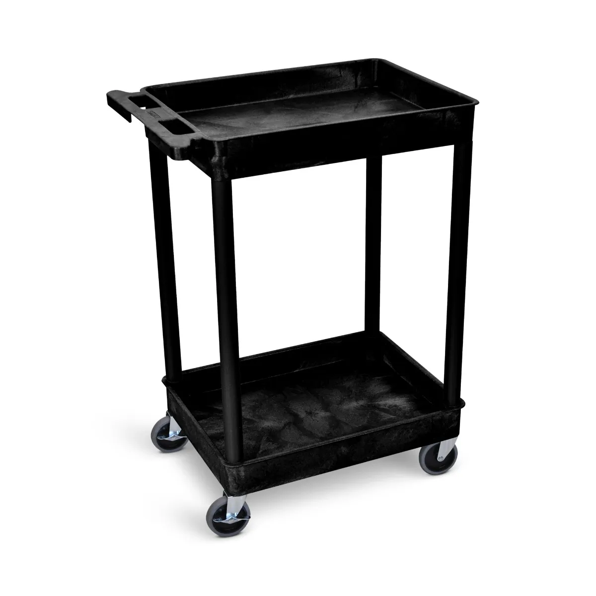 Luxor STC11-B 2 Shelf Black Tub Cart