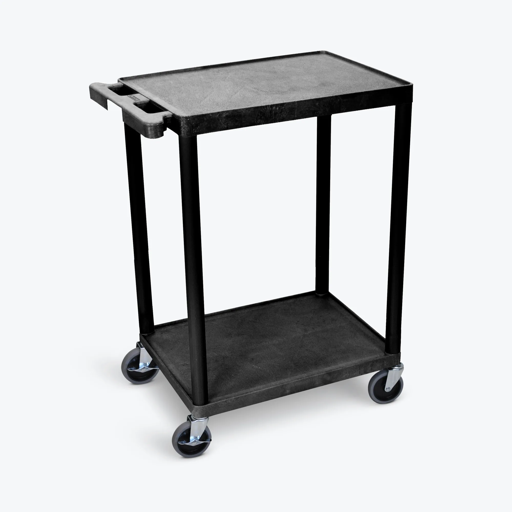 Luxor STC22-B 2 Shelf Black Cart