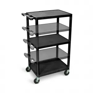 Luxor LPDUO-B Black Endura Presentation Cart Multi Height