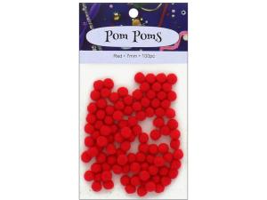 Bulk CH556 100pc Red Pom Poms