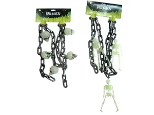 VR083 | Bulk Buys Spooky Plastic Halloween Skeleton Chain