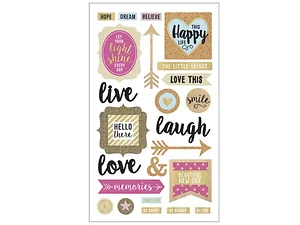 CH427 | Bulk Buys Inspirational 3D Sticker Set - 24