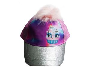 Bulk SC713 Tween Pom Pom Light Up Caps - Cupcake