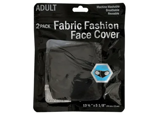 MO130 | Bulk Buys 2 Pack Reusable Black Face Masks for