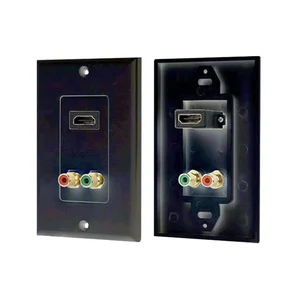 PHDMRBC2 | Pyle Professional HDMI and RCA Wall Plate - Black