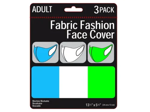 MO187 | Bulk Buys 3 Pack Neon Washable Adult Face Masks