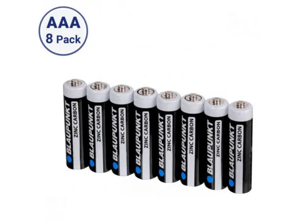 Bulk DA157 Blaupunkt Zinc Carbon Aaa 8 Pack Batteries In Shrink Wrap