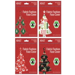 Bulk Buys Assorted Christmas Designs Washable Face Masks -