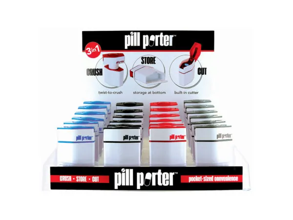 Bulk GW782 3 In 1 Pill Porter In Countertop Display