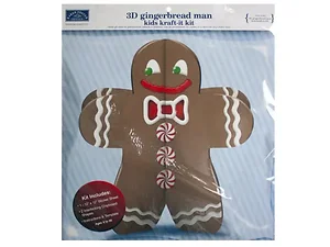 Bulk Buys Delightful Gingerbread Man Kraft It Kit for Kids