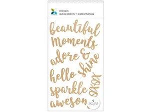 CH431 | Bulk Buys Inspirational Wooden Stickers Set - 9