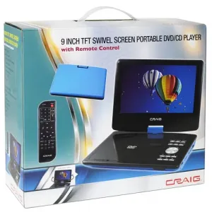 Craig CTFT713-BL 9  Ctft713 180? Swivel Screen Portable Dvd Player Wsd