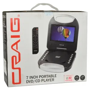 Craig CTFT750-PL 7  Ctft750-pl Portable Dvd Player Wremote Control (pu