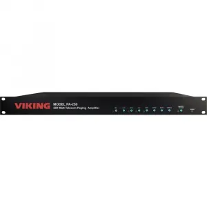 Viking VK-PA-250 250w 70v Telecom Paging Amplifier With Background Mus