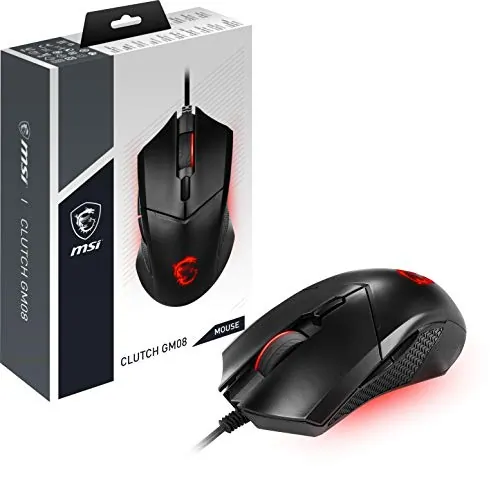 Msi CLUTCHGM08 Mouse  Clutch Gm08 Optica Gaming Mouse With Usb Black R