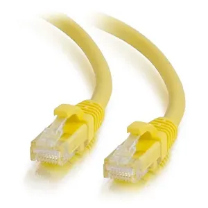 C2g 50755 25ft Cat6a Yellow Snagless Utp Networking Cable