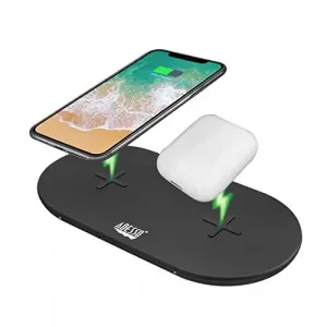 Adesso AUH-1040 15w Wireless Dual Qi Charger Pad - Travel Friendly