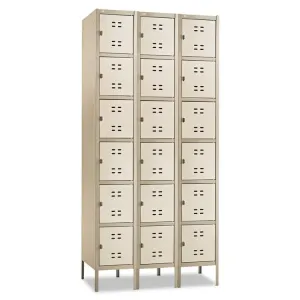 Safco SAF 5527TN Safco Six-tier Two-tone 3 Column Locker With Legs - 3