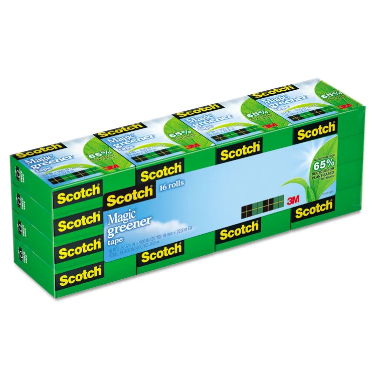 3m MMM 81212P Scotch 34w Magic Greener Tape Rolls - 25 Yd Length X 0.7