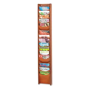 Safco 4331CY Safco 12-pocket Wood Magazine Rack - 12 Pocket(s) - Compa