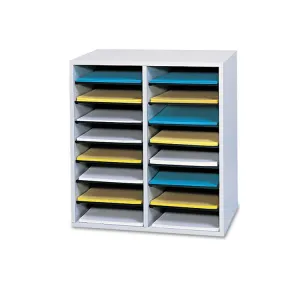 Safco SAF 9423GR Safco Adjustable Shelves Literature Organizers - 24 C