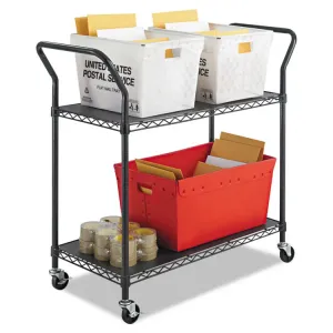 Safco SAF 5337BL Safco Wire Utility Cart - 2 Shelf - 400 Lb Capacity -