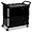 Rubbermaid Three-Shelf Black Equipment Cart, 300 lb Capacity