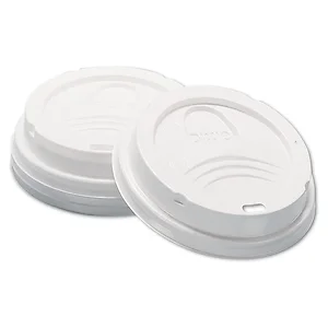 D9538 | Dixie Food Service 8oz White Dome Lids for Hot