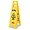Rubbermaid 4-Sided Caution Wet Floor Sign - Yellow Plastic