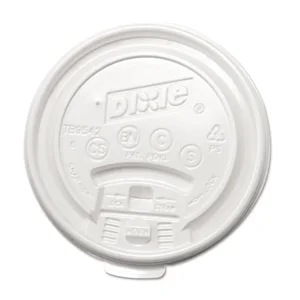 TB9538X | Dixie Food Service White Plastic Lids for 8oz Hot